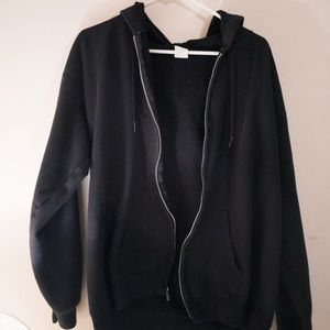 Hanes Men’s Full-Zip Up Jacket Hoodie (Black)